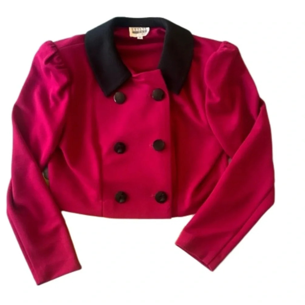 Vintage Leslie Fay Petite Pink Cropped Blazer Size 6